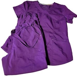 Eggplant jogger scrub set size m